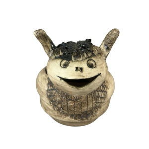 Whimsical German Studio Pottery by Petra Wessel Signed Fairy Garden Planter